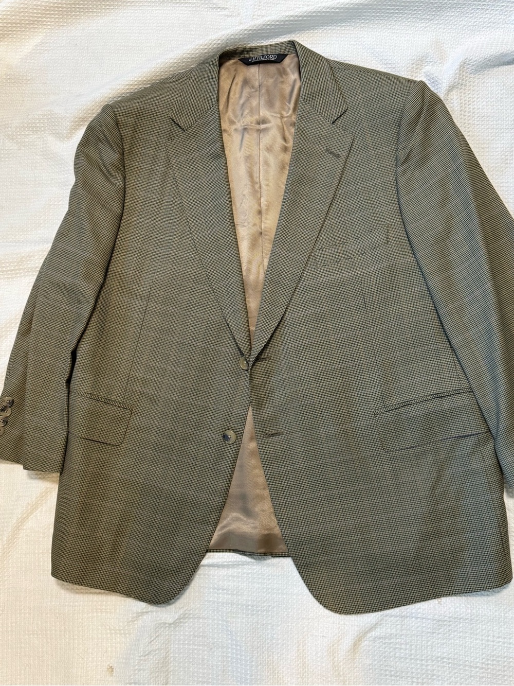 Samuelsohn for Harry Rosen Men's Classic Olive Plaid Two-Button Blazer